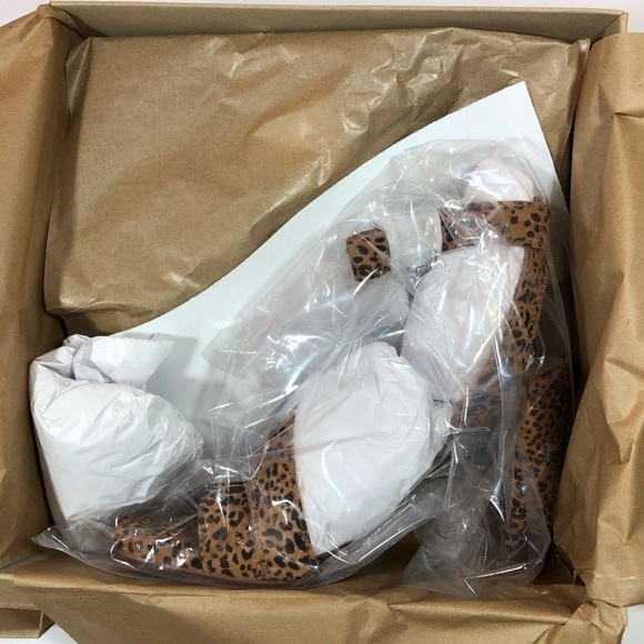 Madewell Brown Liv Leopard Calf Hair Sandals 7 - Picture 3 of 8